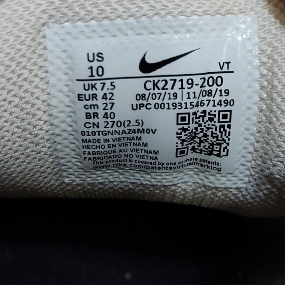 Nike VaporMax 360 "Cream" Athletic Sneakers CK2719-200 Iridescent Swoosh WMNS 10 - Picture 9 of 10